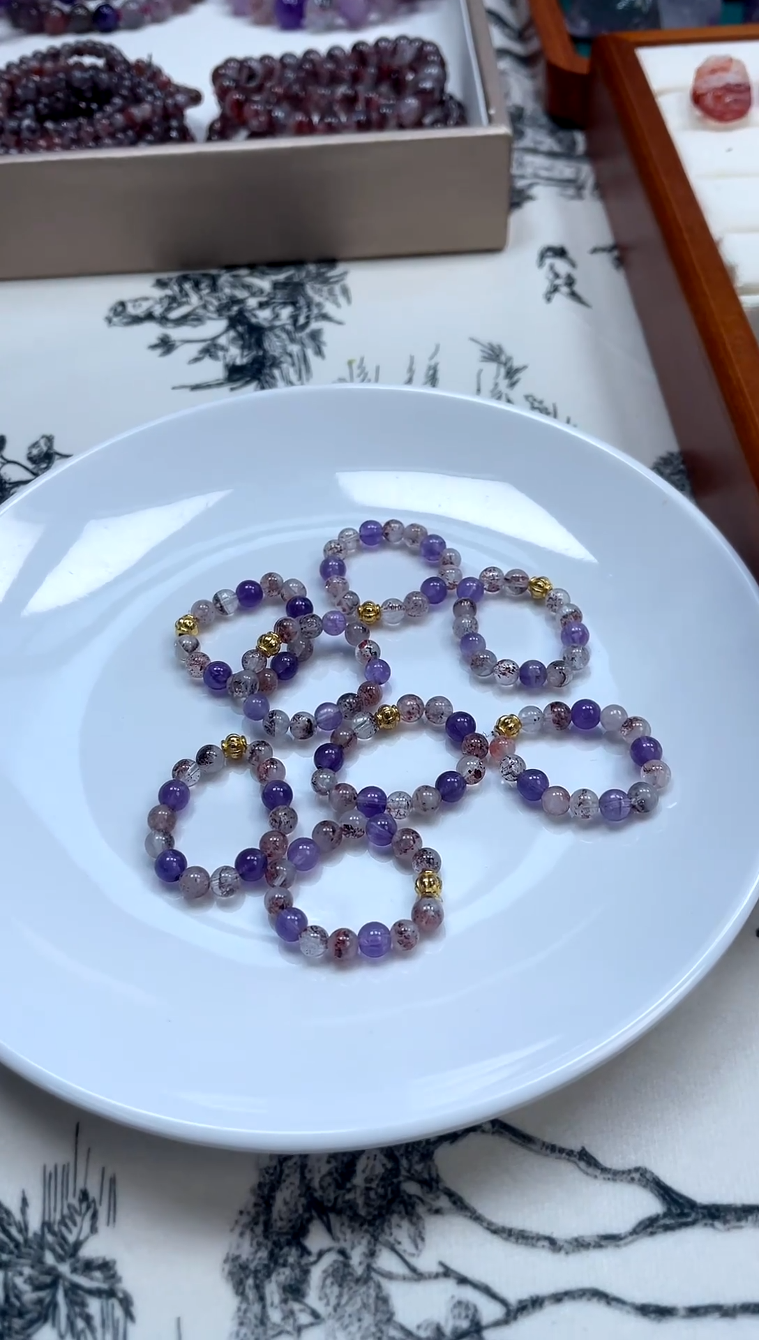 手串未镶嵌水晶超七戒指 多样性发一