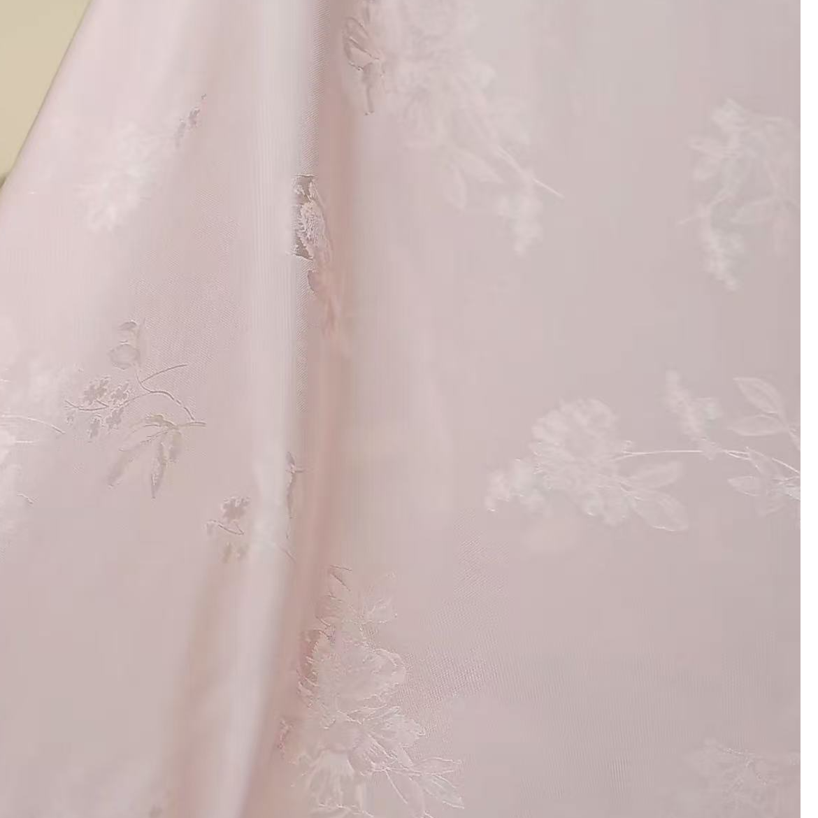 【A108】粉团花红布料-（定制商品）