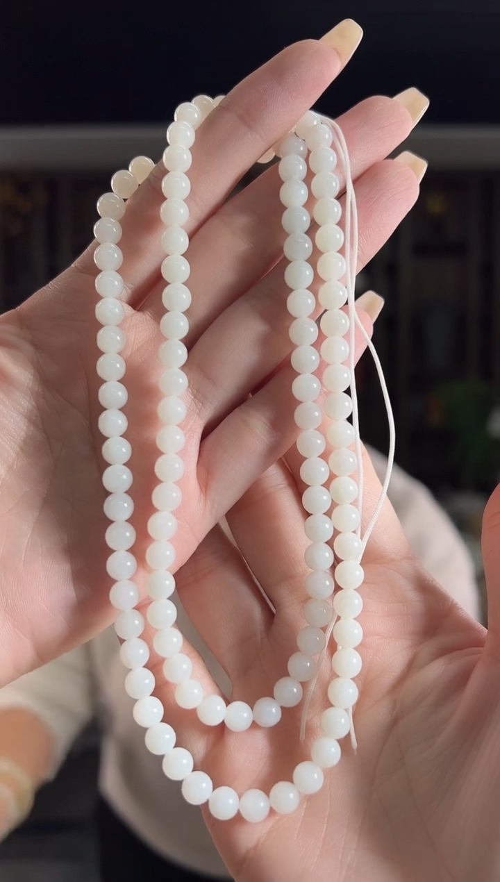 项链未镶嵌和田玉白玉项链