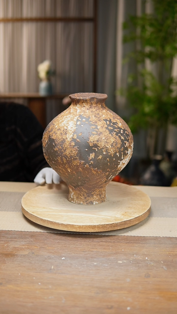 【闪购商品】陶瓷  花器诧寂棕灯笼