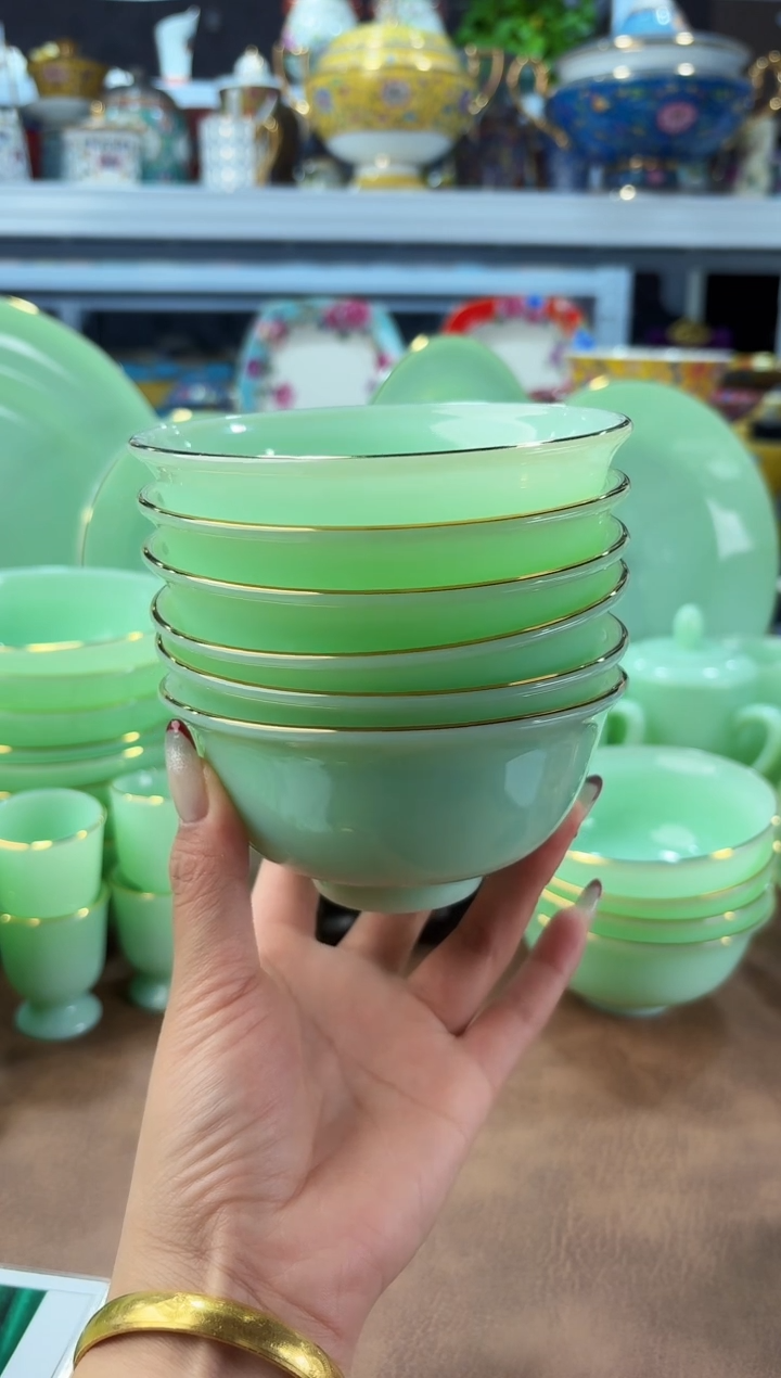 玉瓷4.5英寸饭碗6个