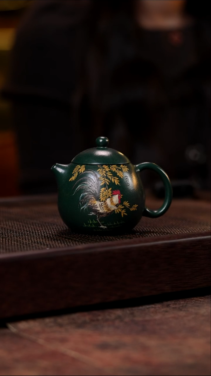 紫砂龙蛋 鸡 雪花绿