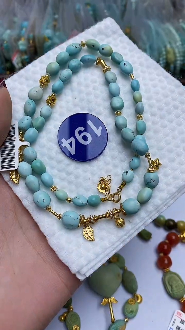 【闪购商品】绿松石项链银S925镶嵌194