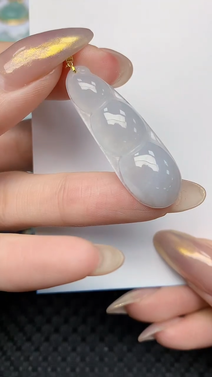 【闪购商品】翡翠颈饰18K金镶嵌天然翡翠A货