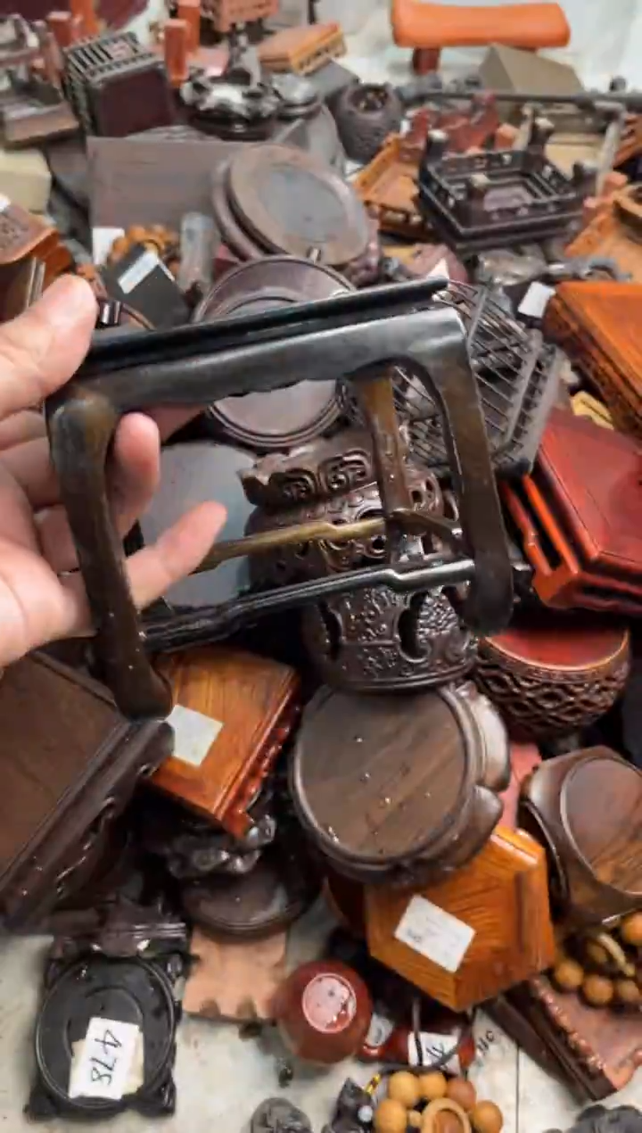 木黑檀木正方小花架