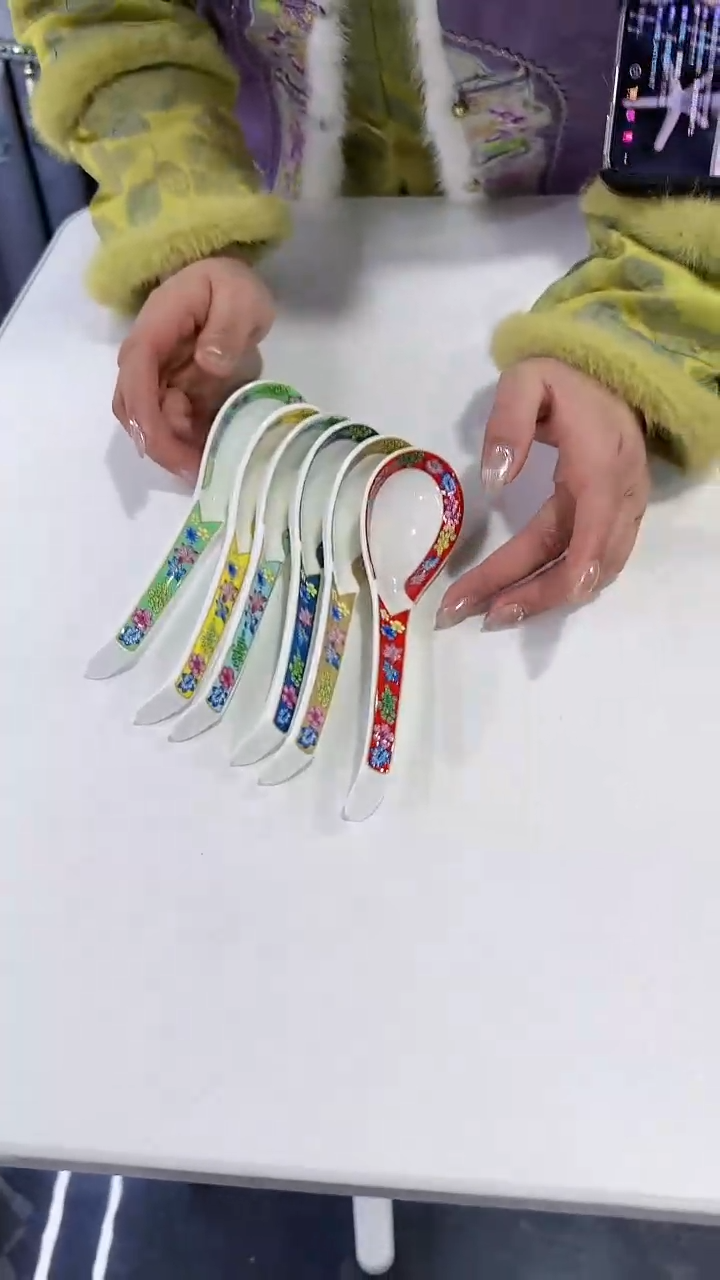 【闪购商品】瓷片小勺子6只景德镇陶瓷