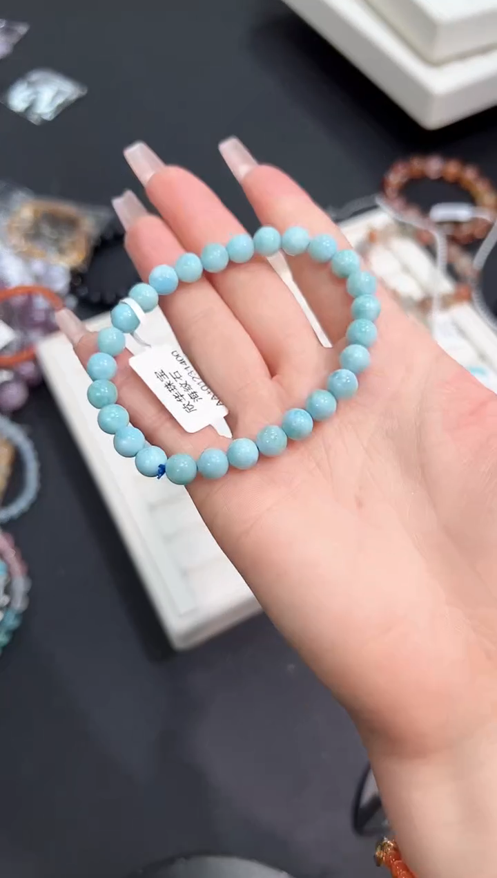 【闪购商品】针钠钙石（海纹石）手串未镶嵌9o多样性发其一/1条