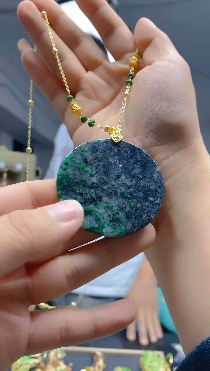 【闪购商品】翡翠耳饰合金306翡翠锁骨链