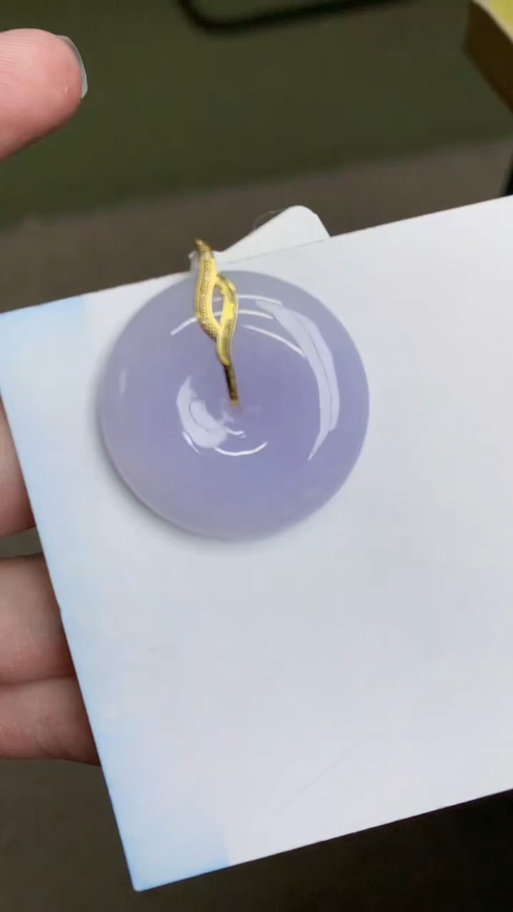 【闪购商品】翡翠颈饰18K金镶嵌12.12.12.