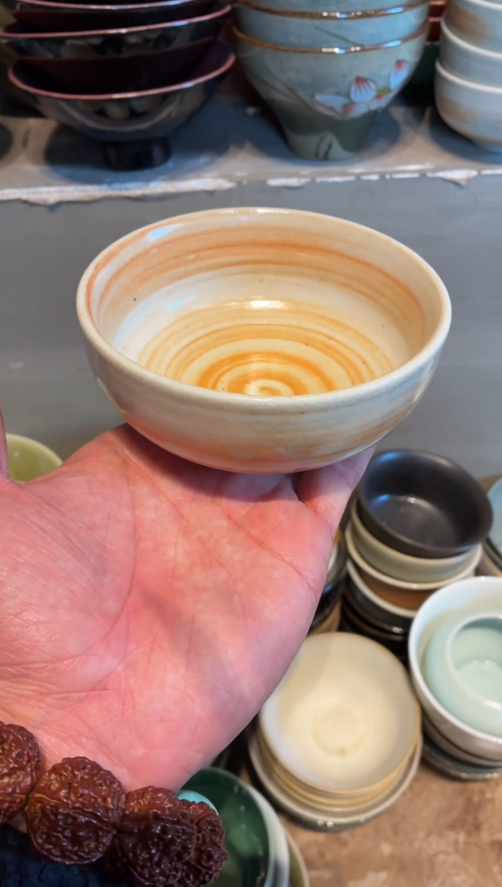 瓷片4.5寸，志野刷釉小碗（全量