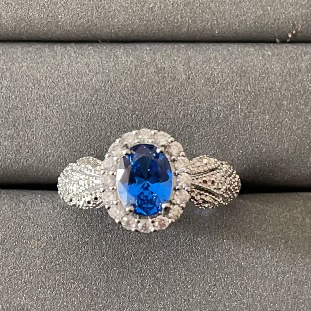 宝阁甄选蓝白戒指069