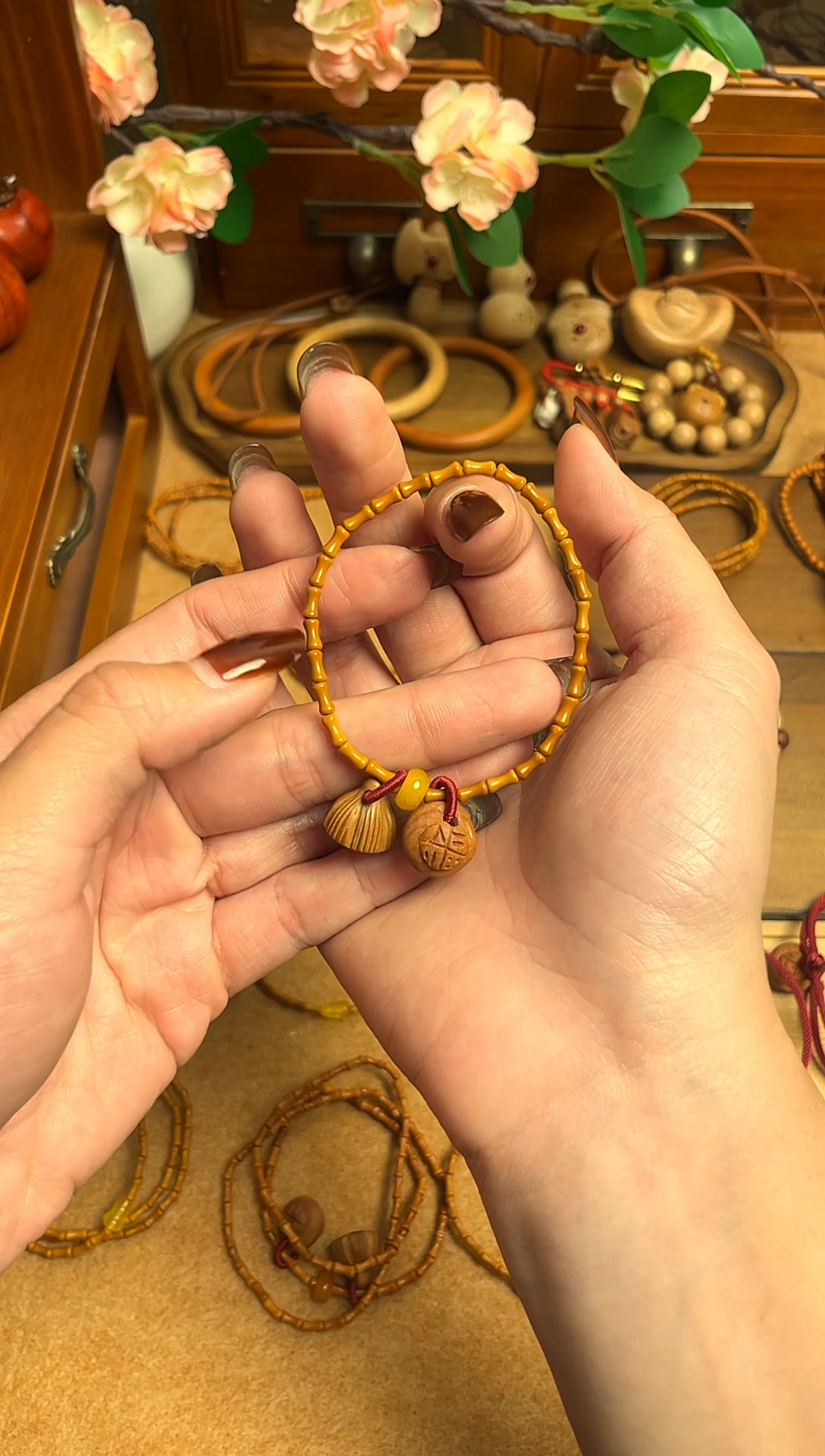 桃核竹节单圈好运莲莲     一物一拍