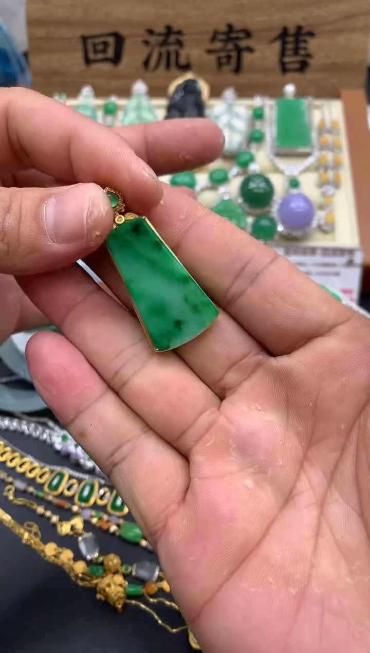 【闪购商品】翡翠颈饰18K金镶嵌119-中国好珍宝