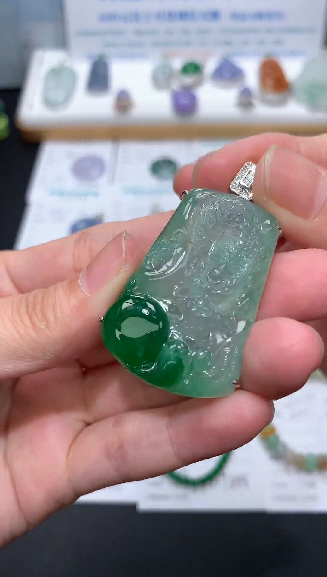 定制翡翠18K金镶嵌模式推广期48小时鉴赏期
