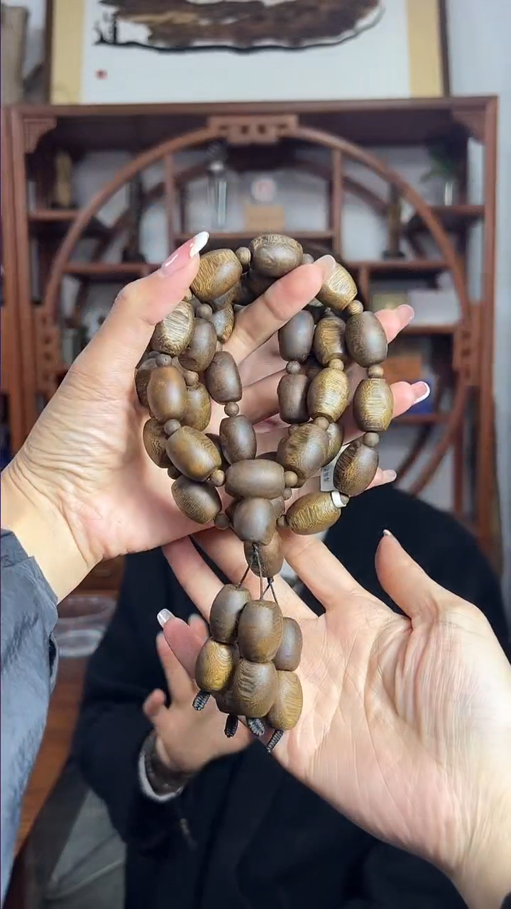 【闪购商品】沉香手串海南老白棋46克九九双圈留疤多样性发一条