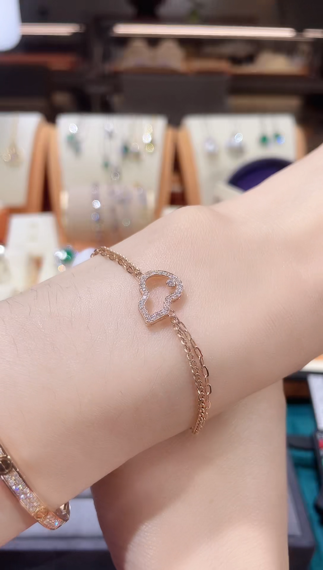 【闪购商品】钻石手链18K金镶嵌手链