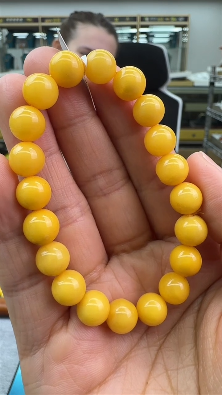 【闪购商品】琥珀手链未镶嵌955秒拍号