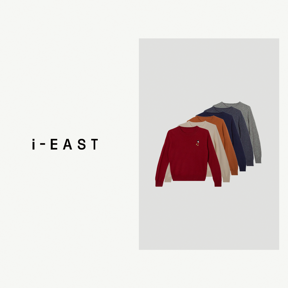 i-EAST 自在从绒~秋冬保暖米奇遮肉毛衣-4Q SY0438