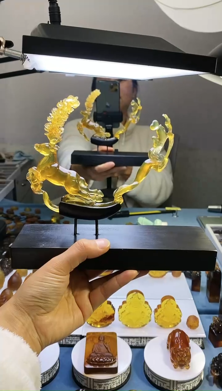 【闪购商品】琥珀颈饰未镶嵌HP98-40（小摆件·一路生财）