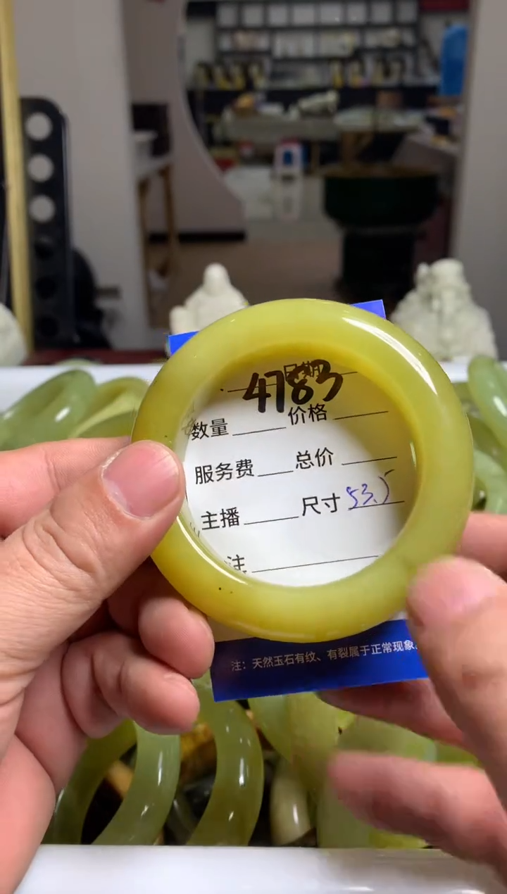 【闪购商品】蛇纹石玉手镯未镶嵌4783