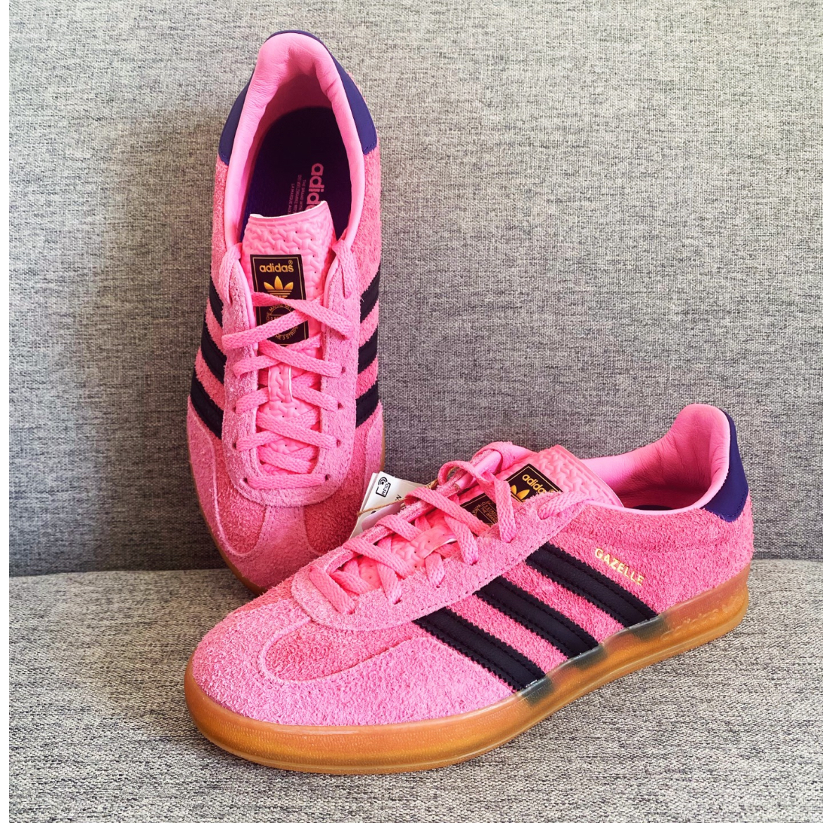adidas阿迪达斯【双旦礼】GAZELLE女装经典德训鞋板鞋IE7002