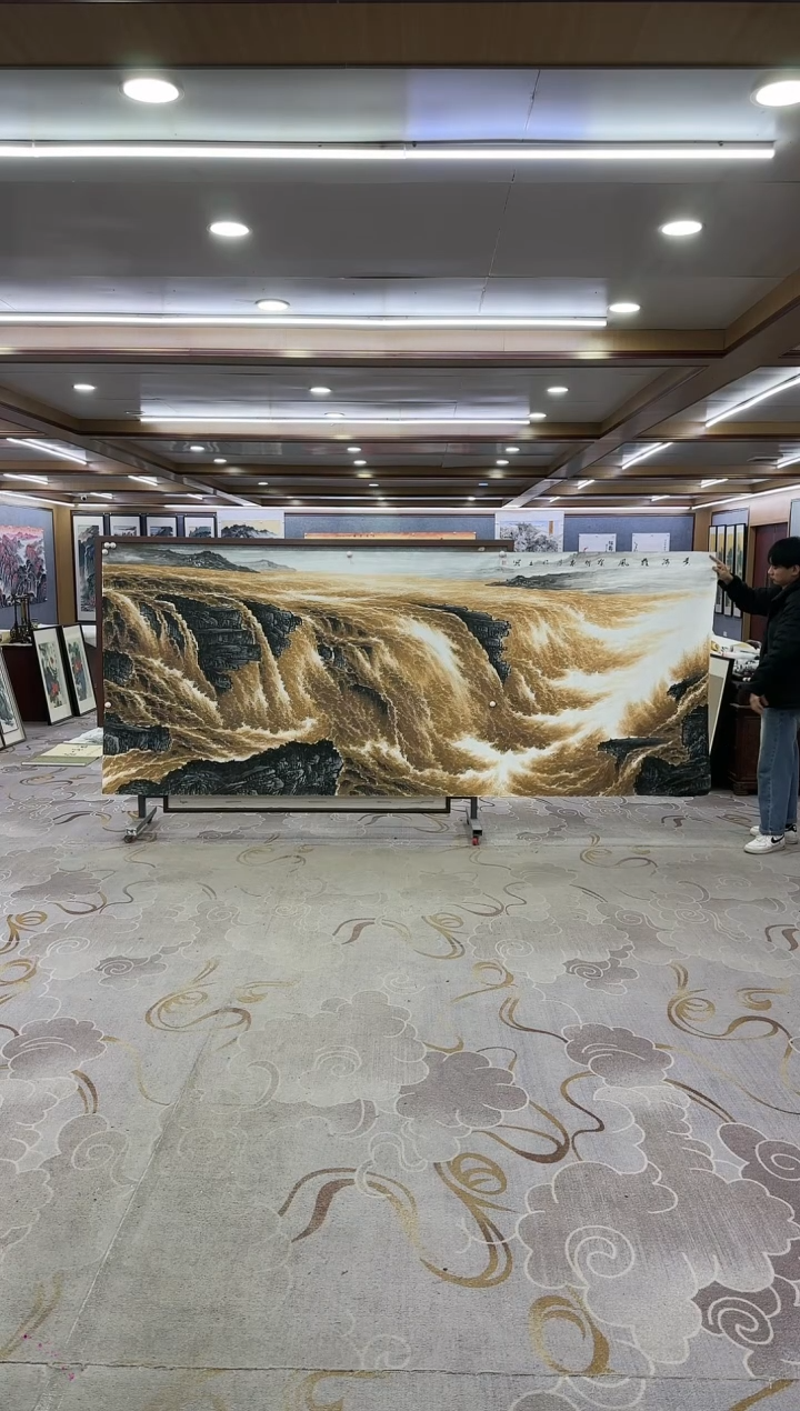 绘画Y-张伦玉-大丈二-山水画