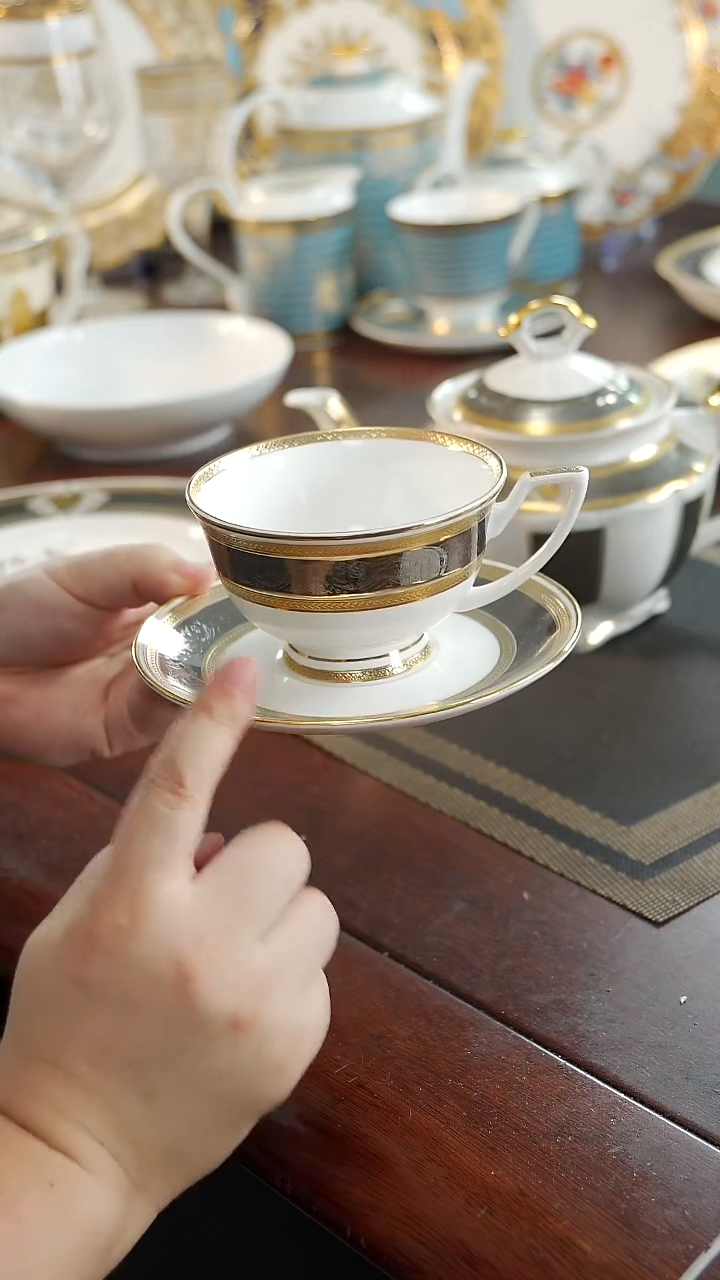 瓷片咖啡杯碟1套 