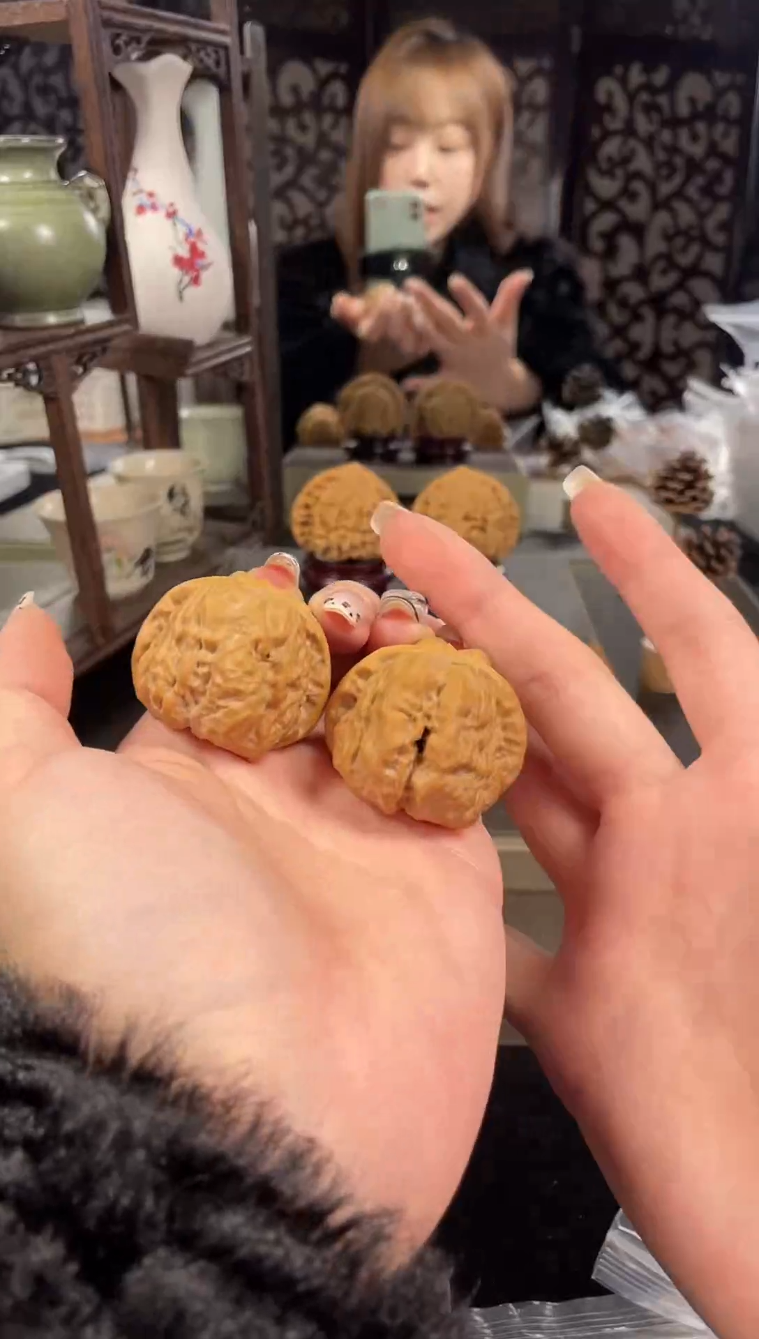 【闪购商品】文玩核桃把件蛤蟆头39尺-20