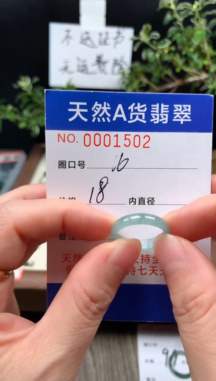 未镶嵌戒指翡翠16#