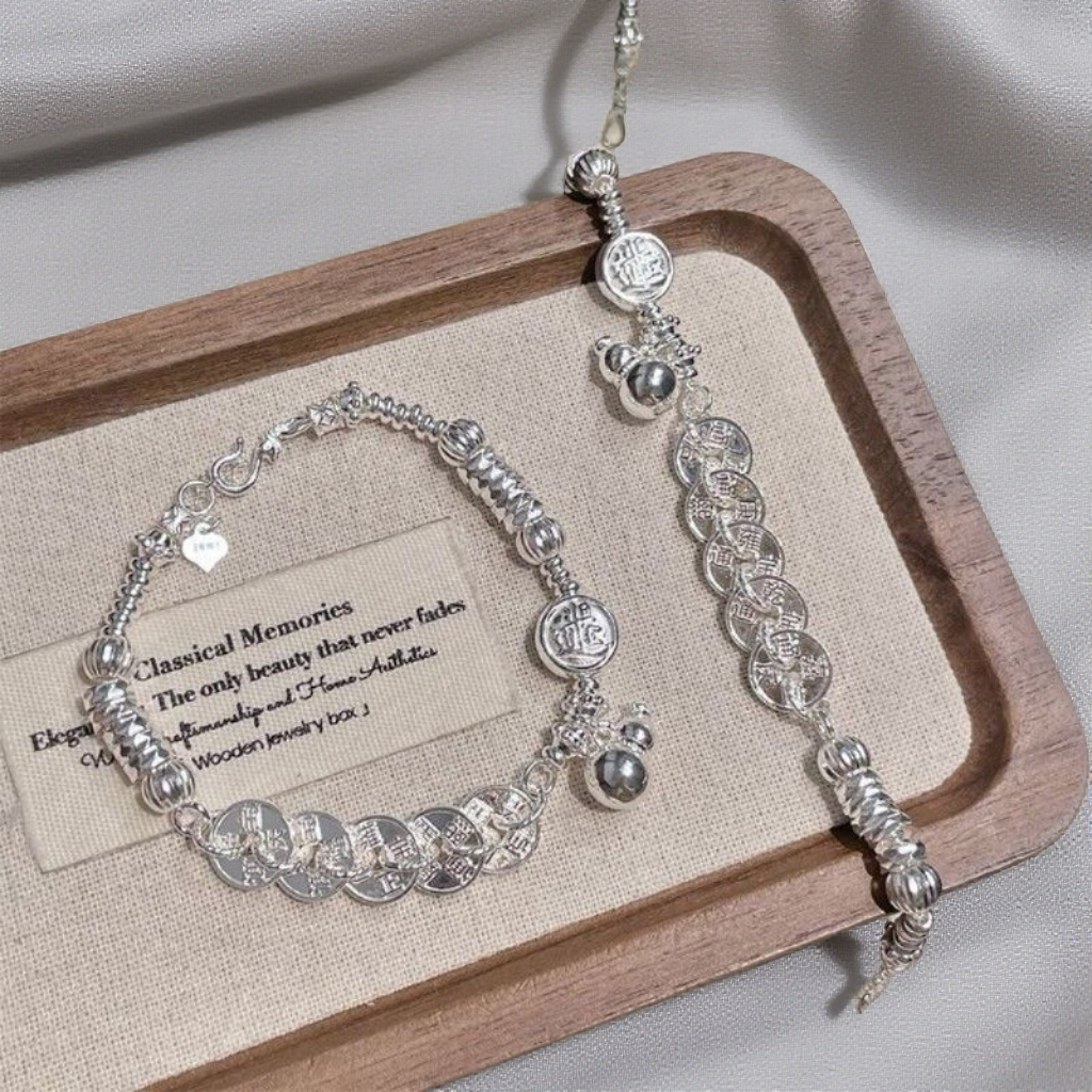 999.9五帝钱葫芦盘缠手串