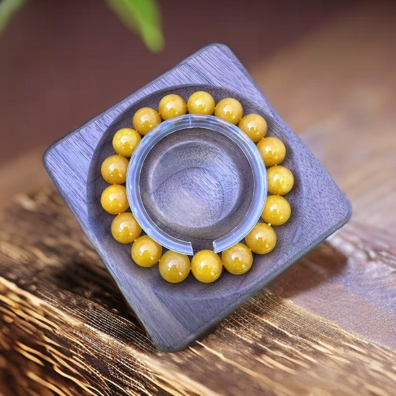 【恩上珠宝】天然玉石 123 和田黄沁老油黄1211mm