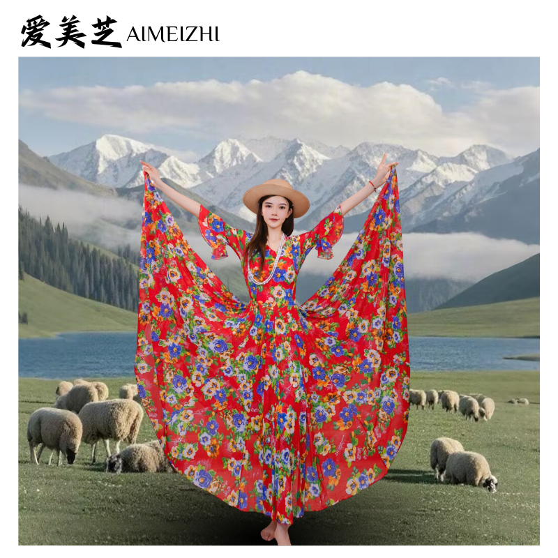 《三生三世》连衣裙舞台演出服时尚百搭气质优雅民族风720女