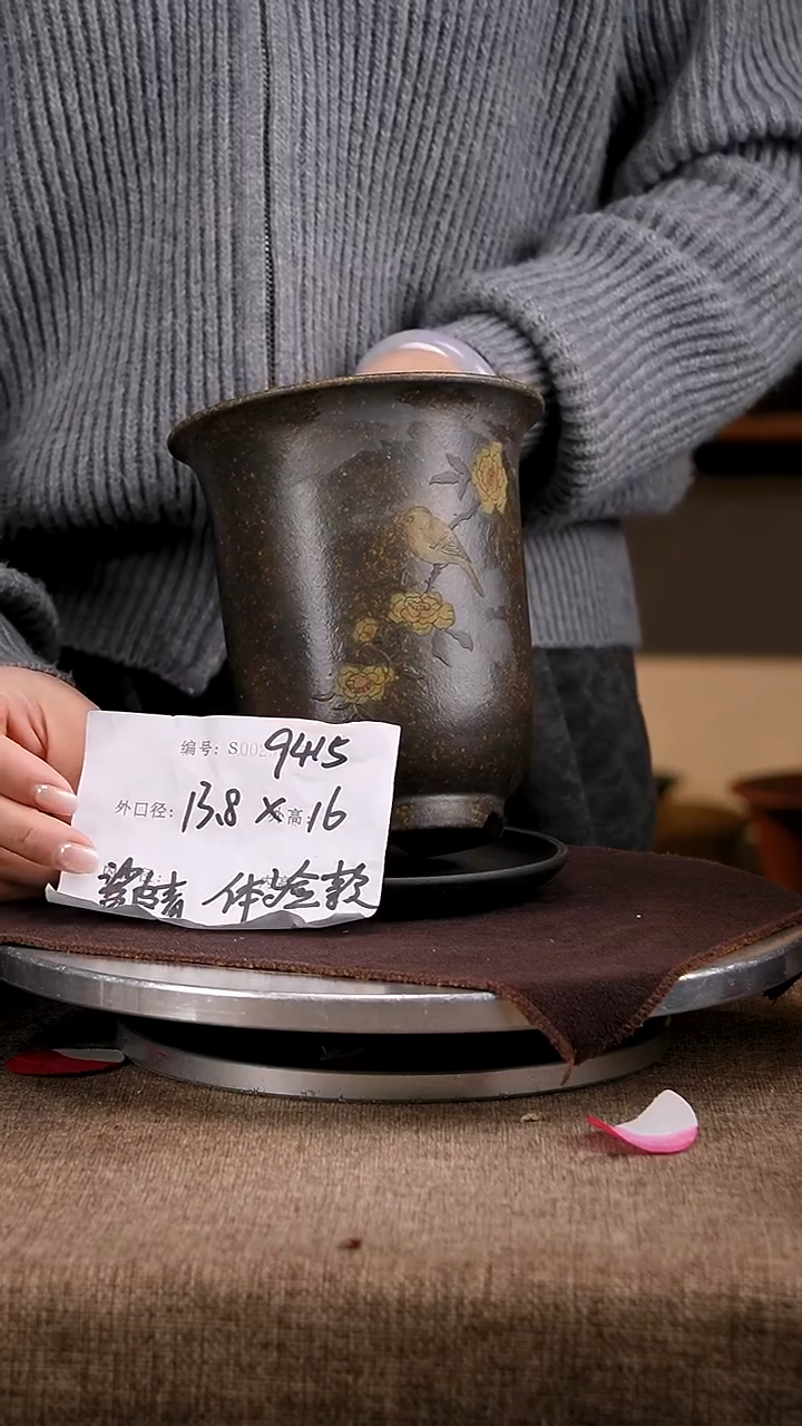 紫砂花盆花卉工艺9415+z