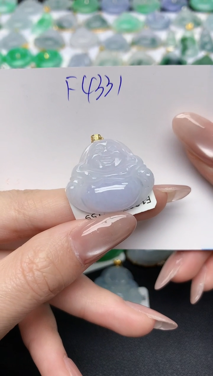 颈饰18K金镶嵌翡翠天然缅甸A货翡翠百元以上9元证书费自理