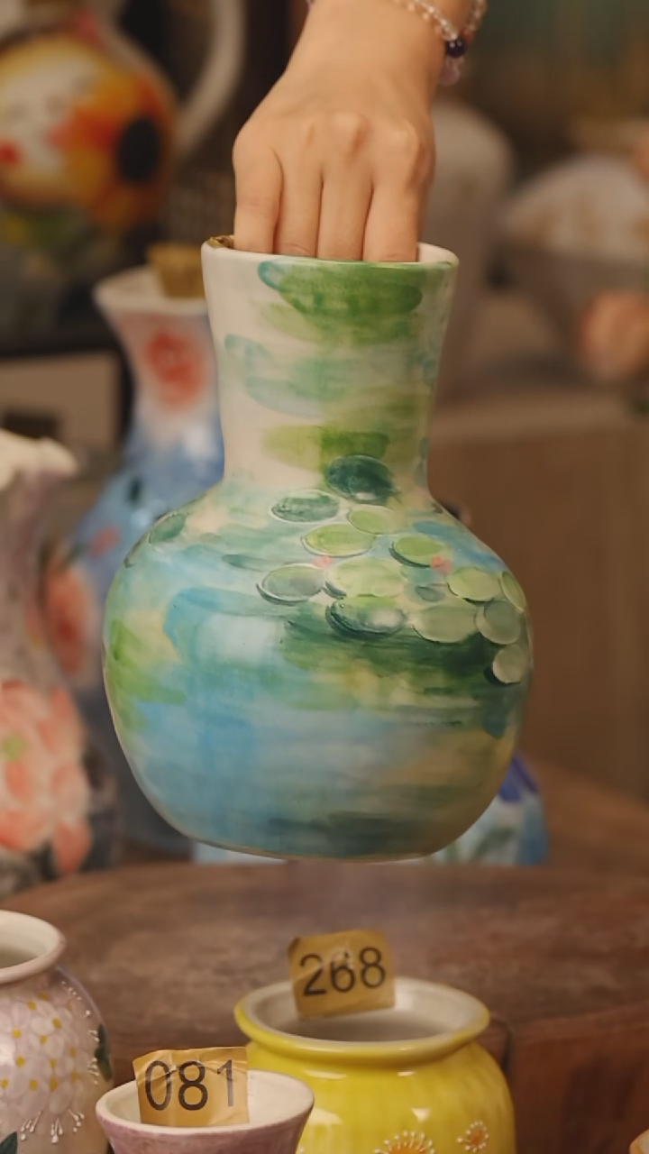 陶瓷288景德镇设计师手作花器摆件侘寂风