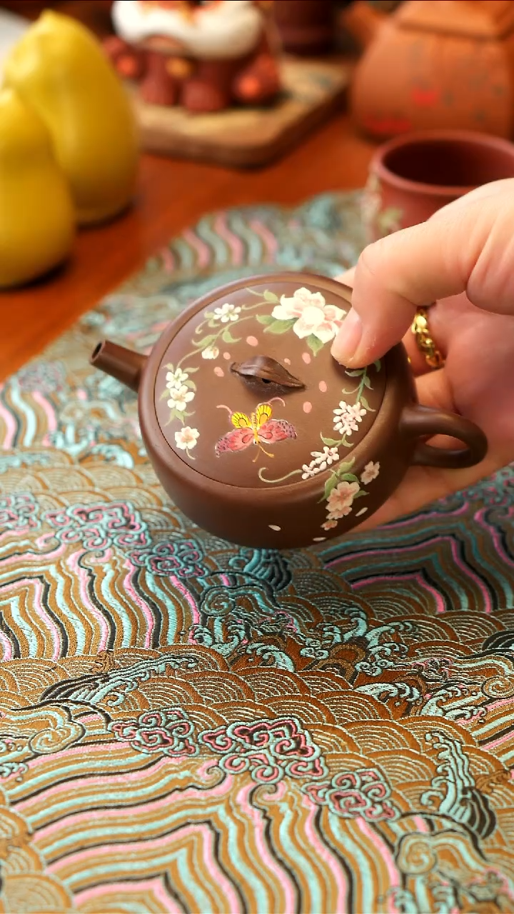 【闪购商品】紫砂茶壶宜兴紫砂紫泥汉瓦100cc