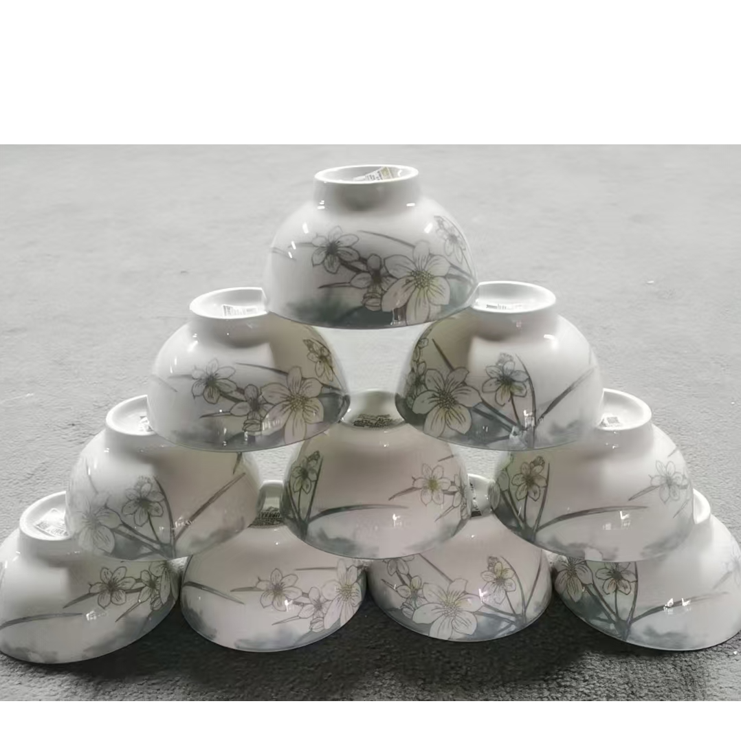 景德镇/陶瓷/玉兰花纹10只碗