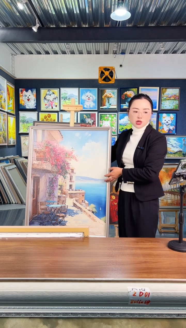 【闪购商品】油画12号 60*80 海边-手绘油画