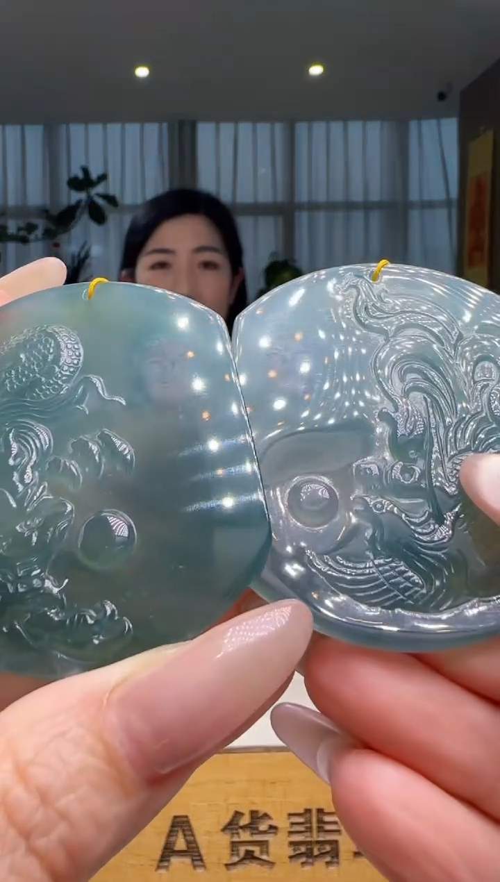 【闪购商品】翡翠颈饰未镶嵌多样性发其一对YJ@@