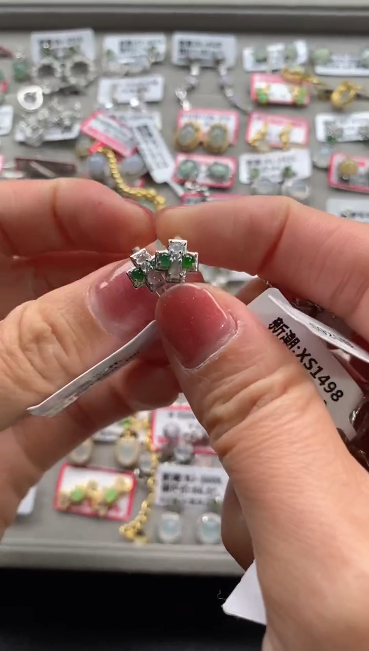 【闪购商品】翡翠戒指银S925镶嵌1111111111     1