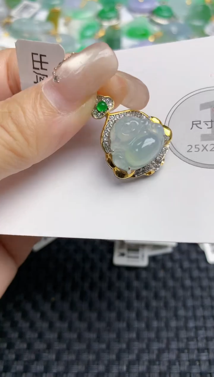 颈饰未镶嵌翡翠 天然缅甸A货翡翠百元以上9元证书费自理