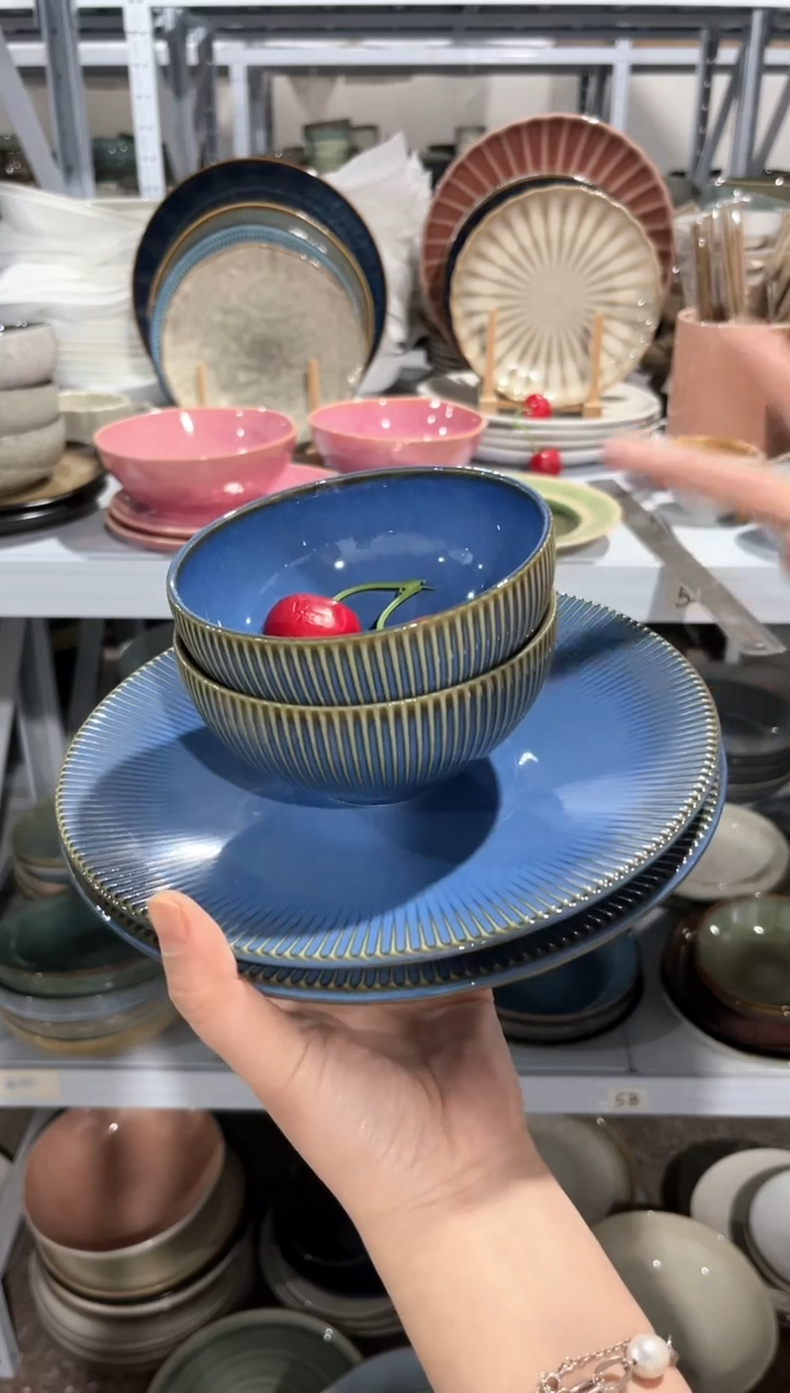 【闪购商品】瓷片外贸尾货瑕疵满20包邮X4 蓝色四件套