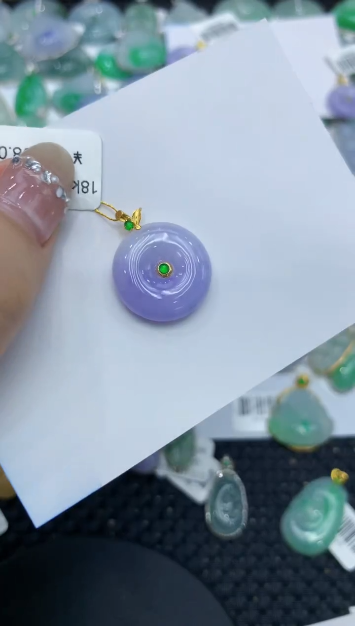 【闪购商品】翡翠颈饰18K金镶嵌 222222222