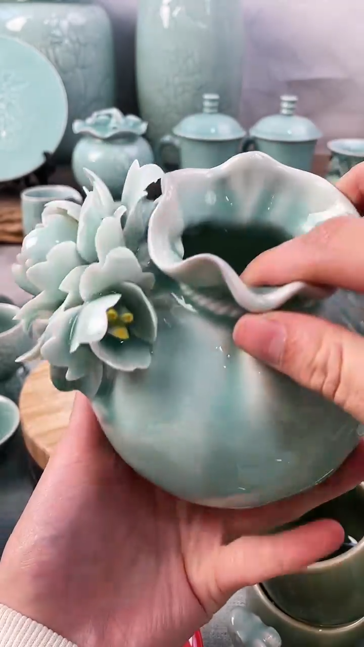 【闪购商品】手工捏花 特价 微瑕 慧仙青瓷