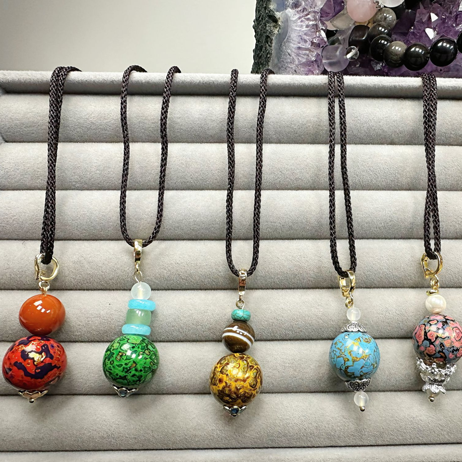 【大漆珠】diy 项链/耳坠/滴溜  一物三用