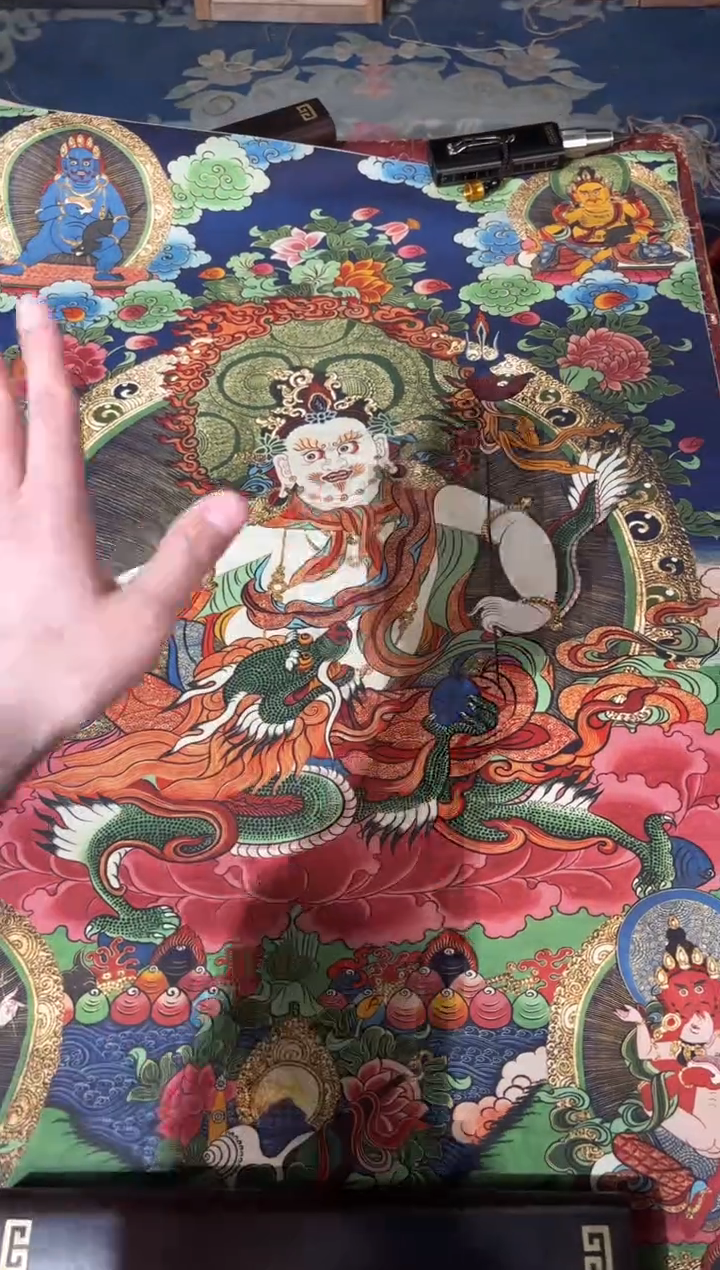 卷轴画龙妹的唐卡tk16