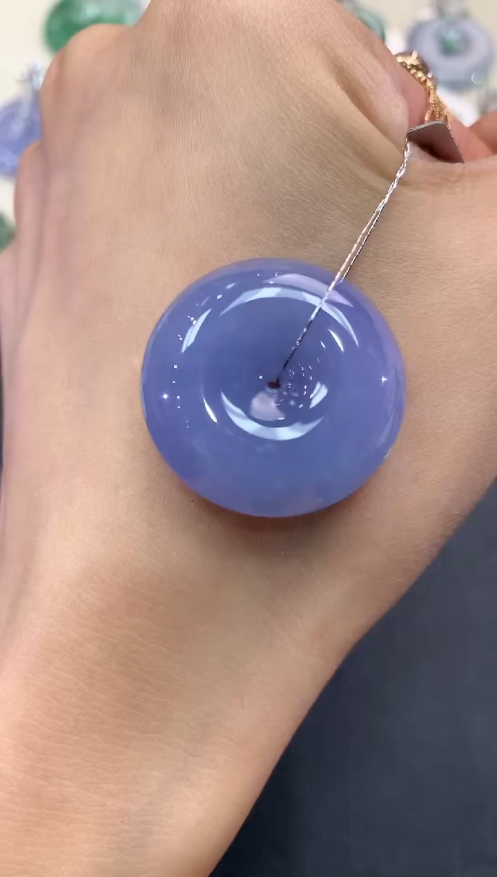 【闪购商品】翡翠吊坠(不含链)未镶嵌a83紫货有色差