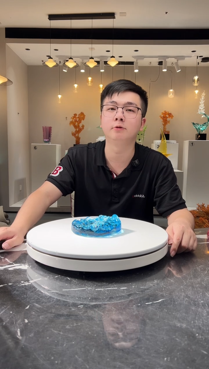 摆件巴比特美学-天蓝色山河烟灰缸