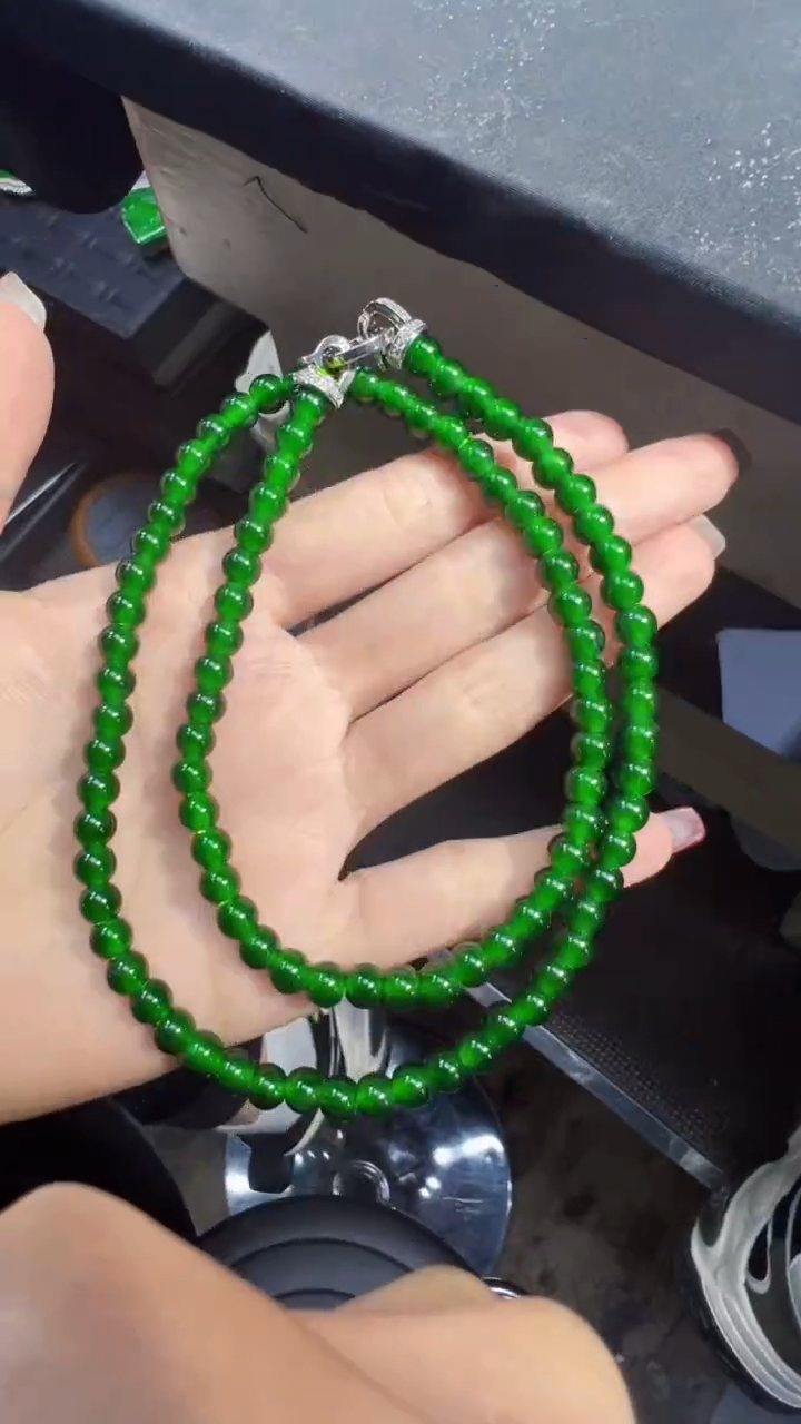 【闪购商品】定制翡翠未镶嵌珠链商品多样性发货1