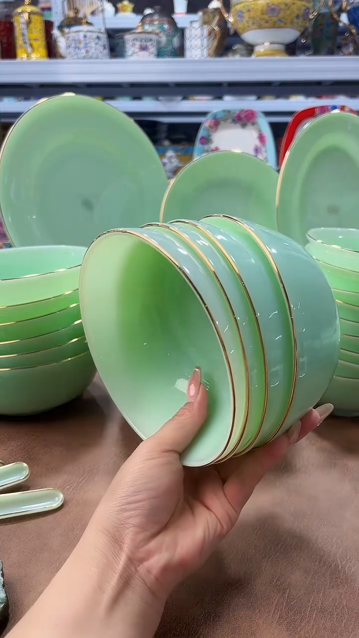 玉瓷5.5英寸饭碗4个